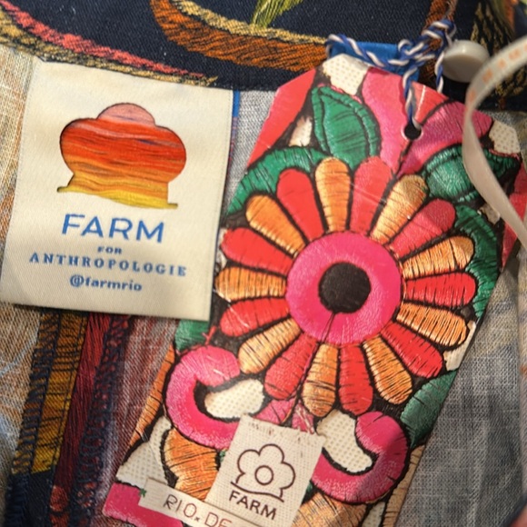 FARM Rio for Anthropologie New Linen Wide Leg Pant. Size M - Picture 2 of 7